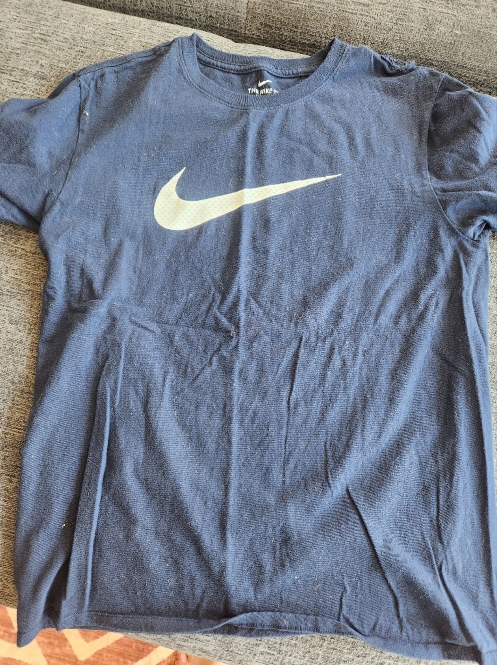 Nike Navy Blue T-Shirt with White Swoosh
